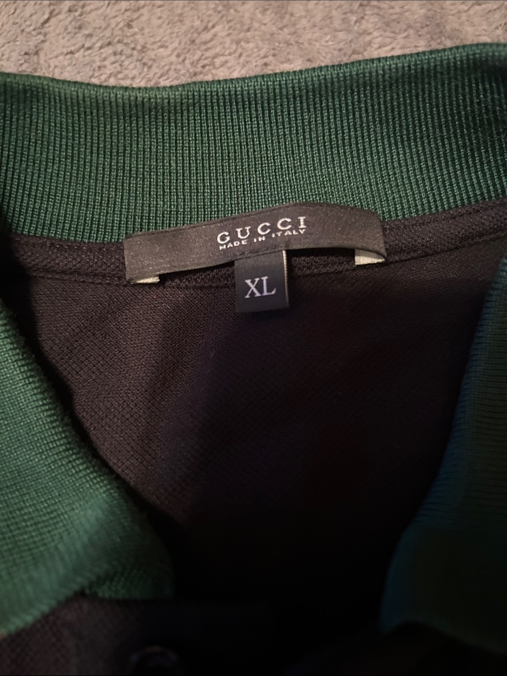 Gucci Polo Shirt with Red and Green Accents